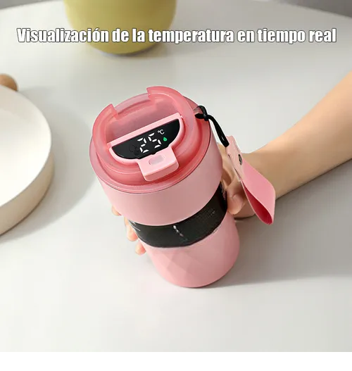 Foto 4 pulgar | Taza Xtellar Térmica Portátil Con Indicador De Temperatura 510ml