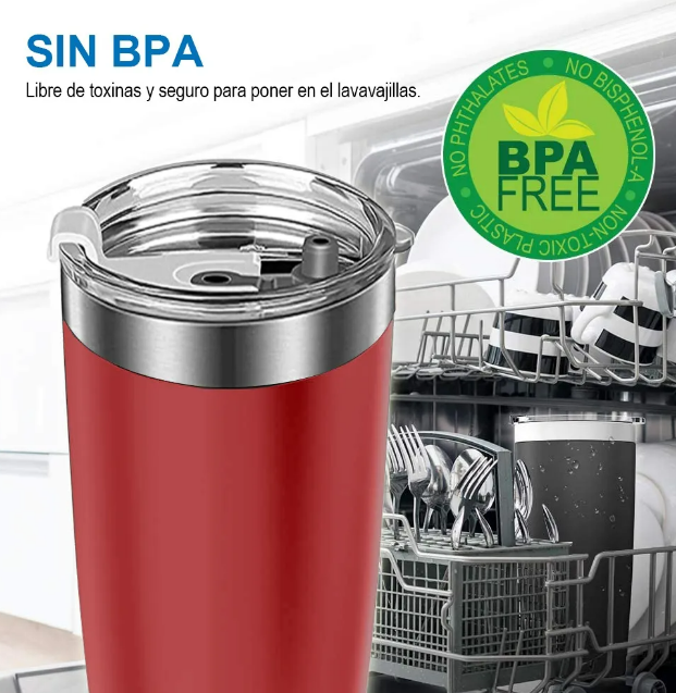 Foto 4 | Vaso Xtellar Térmico De 20oz Acero Inoxidable Con Popote Y Cepillo