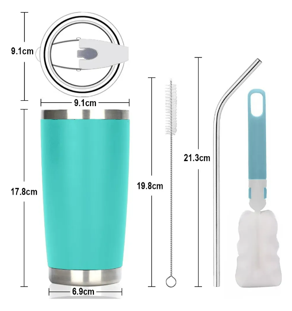 Foto 3 pulgar | Vaso Xtellar Térmico De 20oz Acero Inoxidable Con Popote Y Cepillo