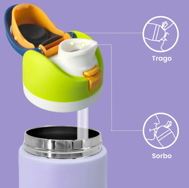 Foto 5 pulgar | Termo Xtellar De Acero Inoxidable Dos Maneras De Beber 1000ml