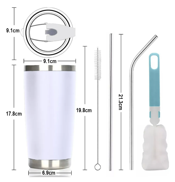 Foto 3 pulgar | Vaso Xtellar Térmico De 20oz Acero Inoxidable Con Popote Y Cepillo