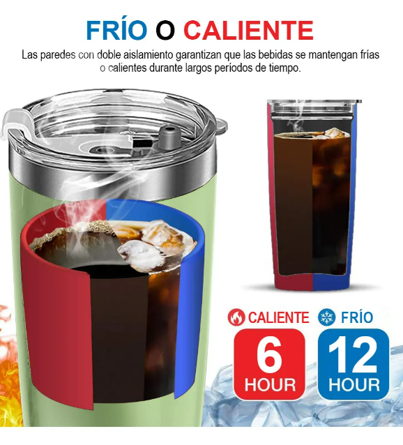 Foto 5 pulgar | Vaso Xtellar Térmico De 20oz Acero Inoxidable Con Popote Y Cepillo