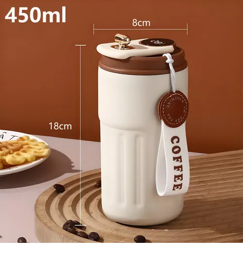 Foto 3 pulgar | Taza Xtellar Térmica Portátil Con Indicador De Temperatura 450ml
