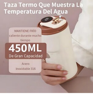 Foto 3 | Taza Xtellar Térmica Portátil Con Indicador De Temperatura 450ml