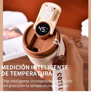 Foto 4 | Taza Xtellar Térmica Portátil Con Indicador De Temperatura 450ml