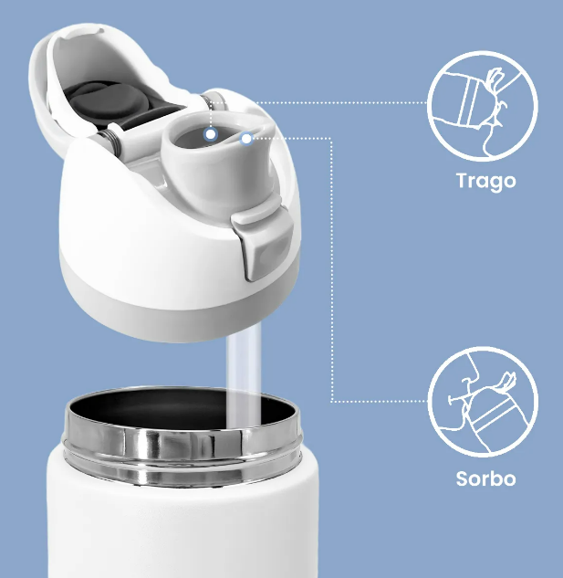 Foto 4 pulgar | Termo Xtellar De Acero Inoxidable Dos Maneras De Beber 1000ml