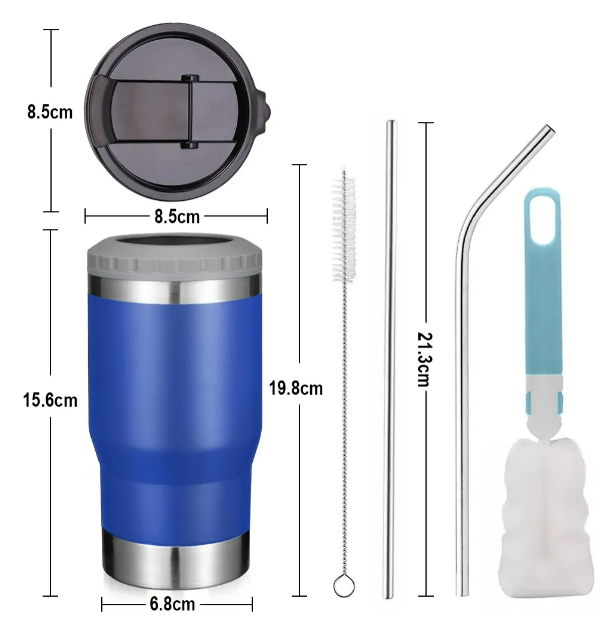 Foto 3 pulgar | Vaso Xtellar Térmico De 14oz Acero Inoxidable Con Popote Y Cepillo