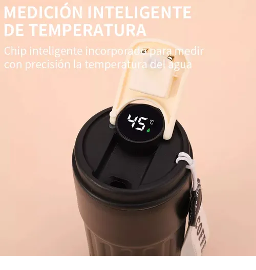 Foto 5 pulgar | Taza Xtellar Térmica Portátil Con Indicador De Temperatura 450ml