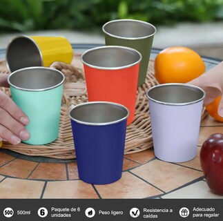 Foto 3 | Vasos Xtellar De Acero Inoxidable Apliable 500ml 6pack