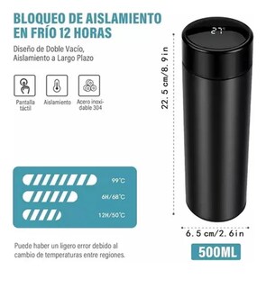 Foto 4 | Termo Xtellar Digital Inteligente De Acero Inoxidable 500ml