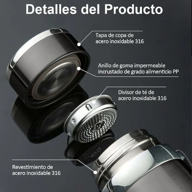 Foto 4 pulgar | Termo Xtellar De Acero Inoxidable Aislado Al Vacío 1000ml