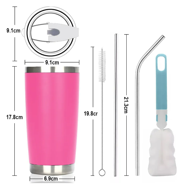 Foto 3 pulgar | Vaso Xtellar Térmico De 20oz Acero Inoxidable Con Popote Y Cepillo
