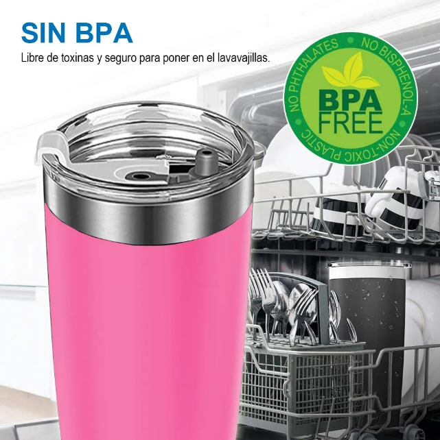 Foto 4 | Vaso Xtellar Térmico De 20oz Acero Inoxidable Con Popote Y Cepillo