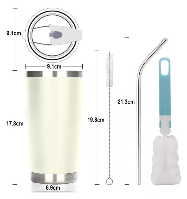 Foto 3 pulgar | Vaso Xtellar Térmico De 20oz Acero Inoxidable Con Popote Y Cepillo