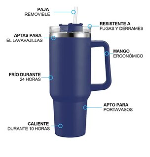 Foto 2 | Vaso Xtellar Térmico De 40oz Acero Inoxidable