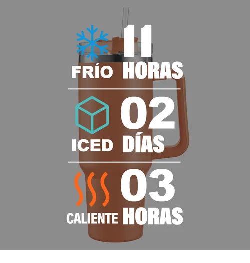 Foto 5 pulgar | Vaso Xtellar Térmico De 40oz Acero Inoxidable