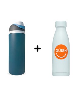Foto 1 | Termo De Acero Inoxidable 950ml Azul + Gratis Termo Güish De Regalo