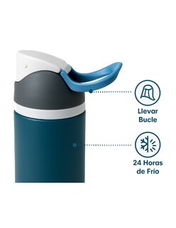 Foto 3 | Termo De Acero Inoxidable 950ml Azul + Gratis Termo Güish De Regalo