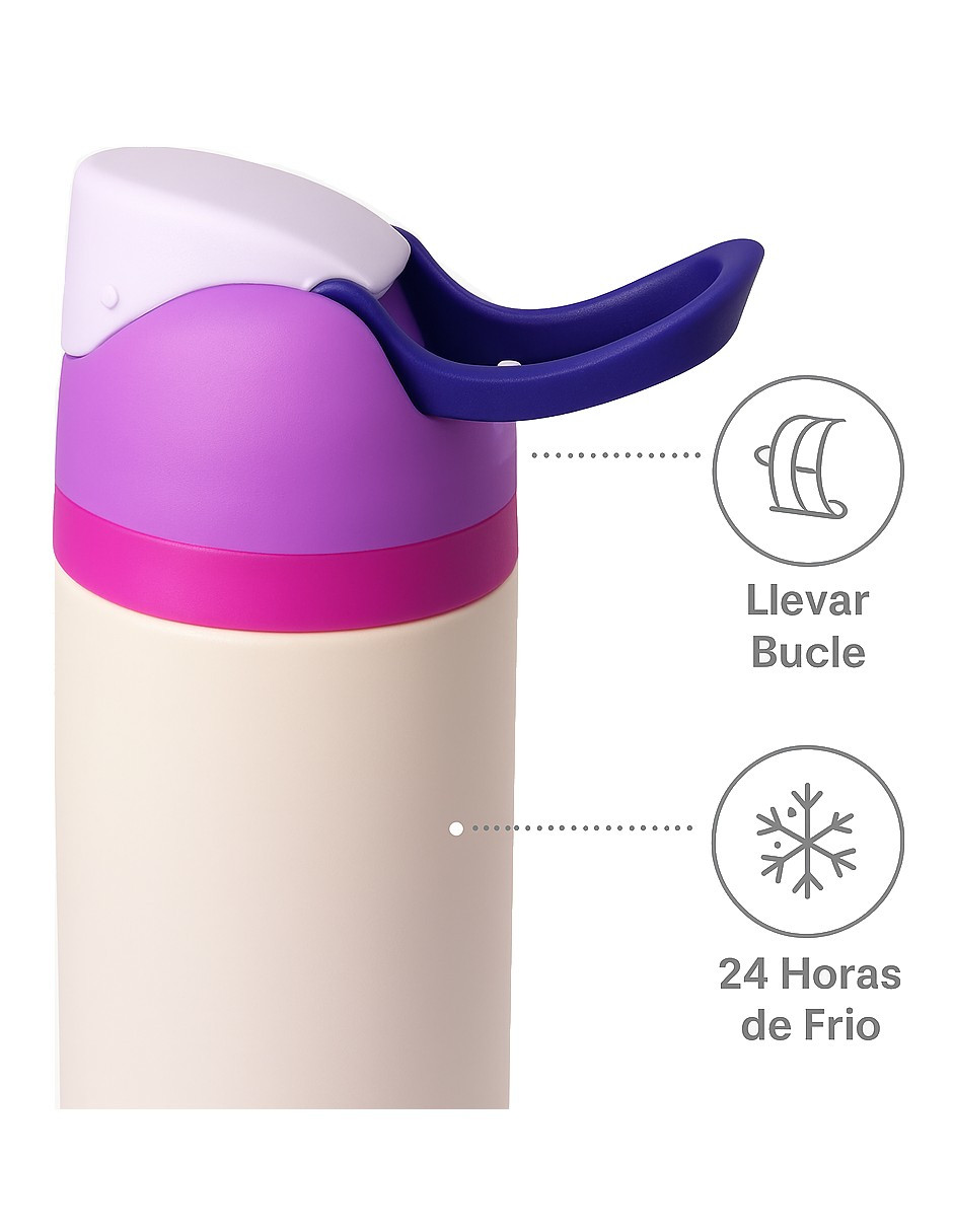Foto 4 pulgar | Termo De Acero Inoxidable 950ml Rosa + Gratis Termo Güish De Regalo