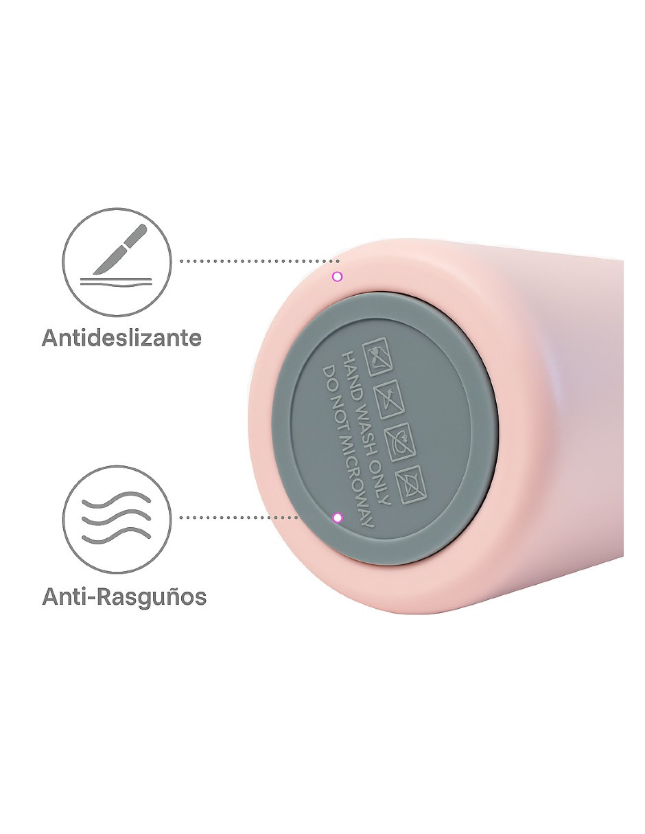 Foto 5 pulgar | Termo De Acero Inoxidable 950ml Rosa + Gratis Termo Güish De Regalo
