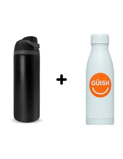 Foto 1 | Termo De Acero Inoxidable 950ml Negro + Gratis Termo Güish De Regalo