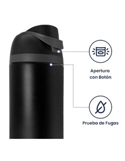 Foto 6 | Termo De Acero Inoxidable 950ml Negro + Gratis Termo Güish De Regalo