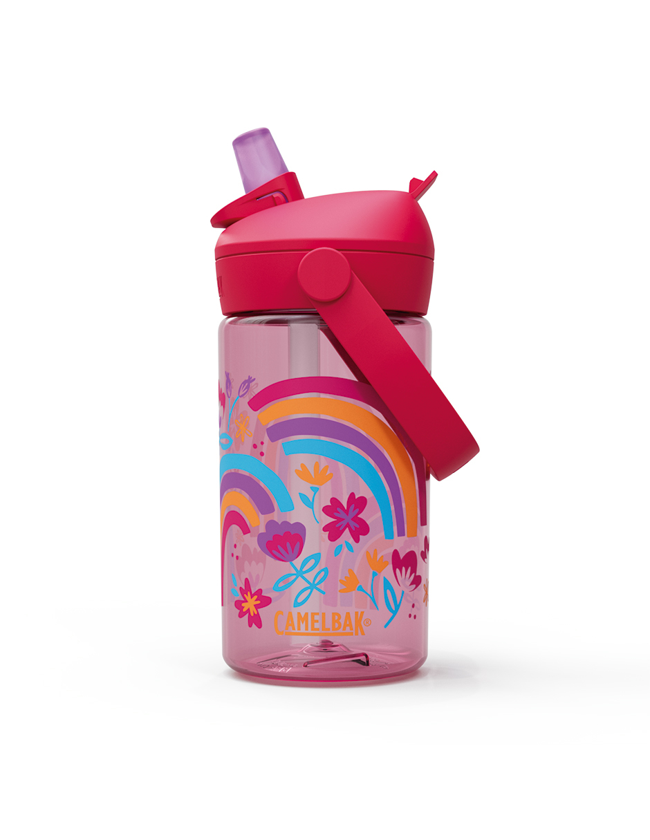 Foto 2 pulgar | Botella Thrive Flip Straw Kids Tritan 400ml Rainbow Floral Marca Camelbak