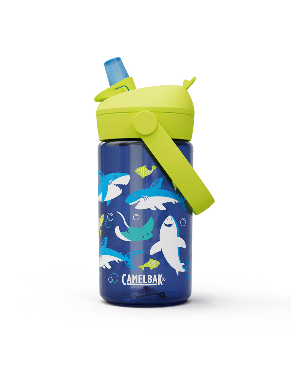 Foto 2 pulgar | Botella Thrive Flip Straw Kids Tritan 400ml Sharks And Rays Marca Camelbak