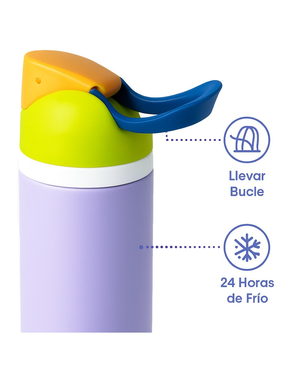 Foto 4 pulgar | Termo De Acero Inoxidable 950ml Violeta + Gratis Termo Güish De Regalo
