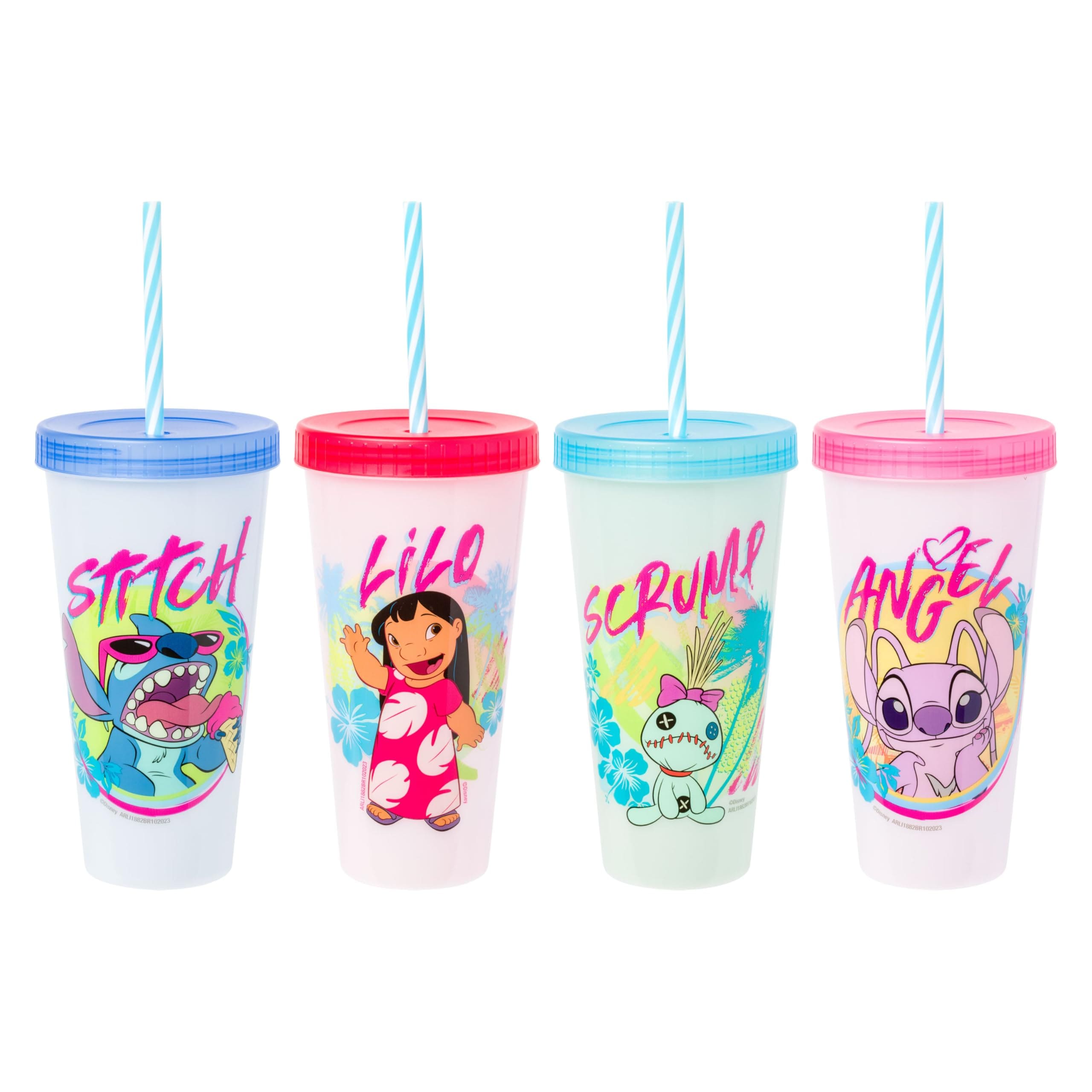 Vaso Plateado Buffalo Disney Lilo And Stitch, 710 Ml, Paquete De 4 - Venta Internacional. $753