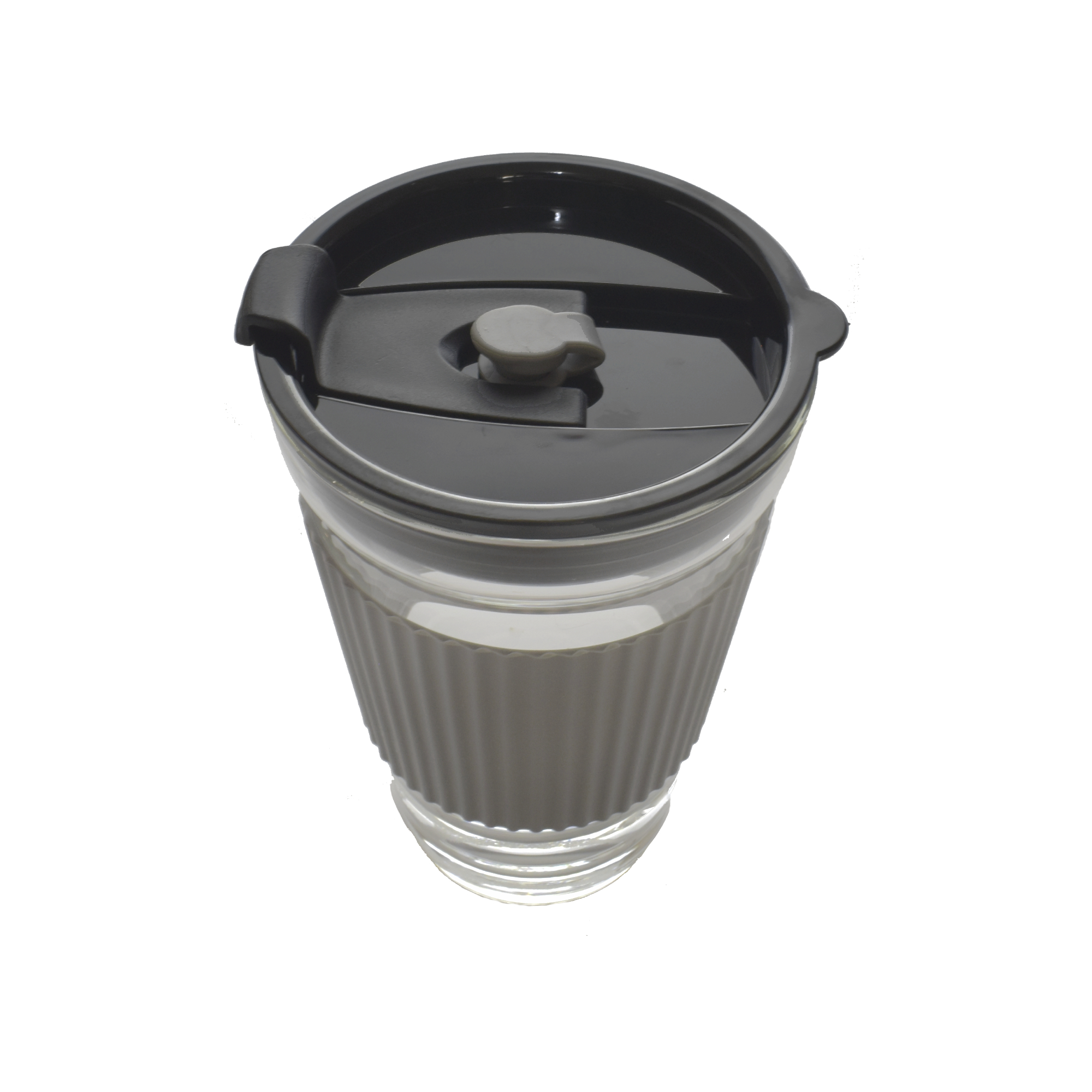 Foto 3 pulgar | Termo Vaso De Vidirio Con Popote 430 Ml Manga De Silicona