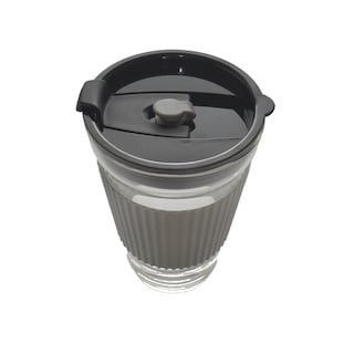 Foto 2 | Termo Vaso De Vidirio Con Popote 430 Ml Manga De Silicona