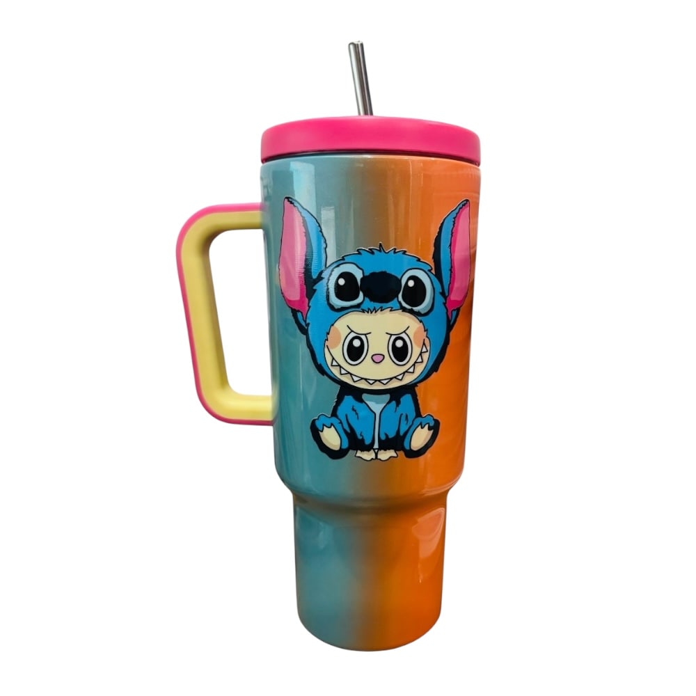 Termo De Acero Inoxidable Multicolor De Labubu 30 Oz $849