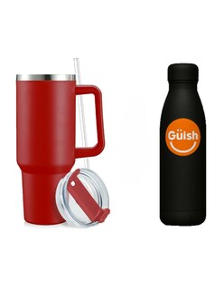 Foto 1 | Vaso Térmico De 40oz Acero Inoxidable Rojo + Gratis Termo Güish De Regalo