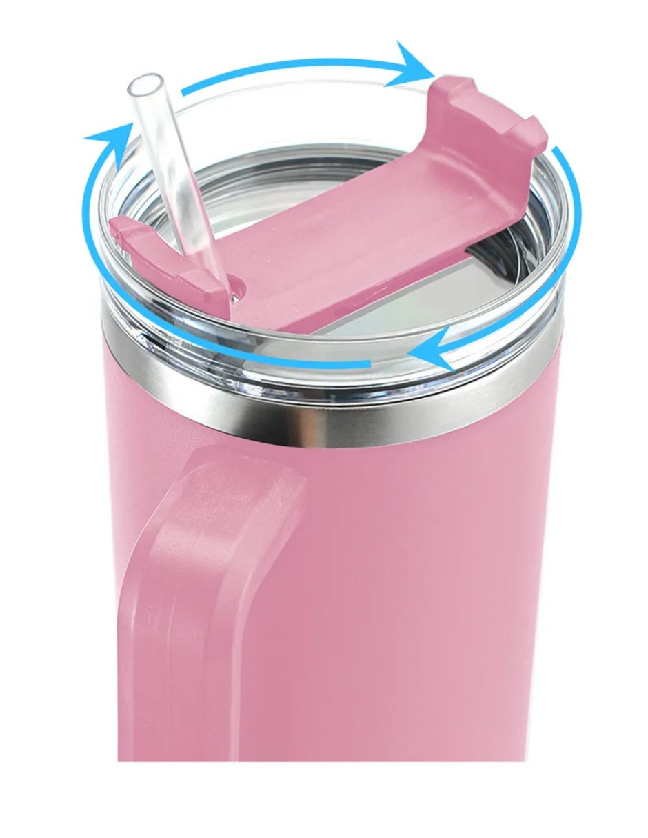 Foto 3 | Vaso Térmico De 40oz Acero Inoxidable Rosa + Gratis Termo Güish De Regalo