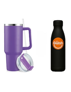 Foto 1 | Vaso Térmico De 40oz Acero Inoxidable Morado + Gratis Termo Güish De Regalo