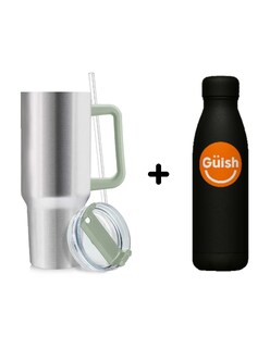 Foto 1 | Vaso Térmico De 40oz Acero Inoxidable Plata + Gratis Termo Güish De Regalo