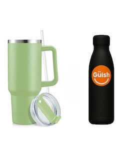 Foto 1 | Vaso Térmico De 40oz Acero Inoxidable Verde Claro + Gratis Termo Güish De Regalo