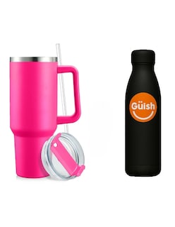 Foto 1 | Vaso Térmico De 40oz Acero Inoxidable Rosa Oscuro + Gratis Termo Güish De Regalo