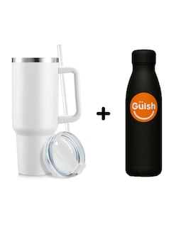 Foto 1 | Vaso Térmico De 40oz Acero Inoxidable Blanco 2.0 + Gratis Termo Güish De Regalo
