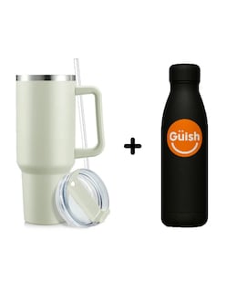 Foto 1 | Vaso Térmico De 40oz Acero Inoxidable Blanco + Gratis Termo Güish De Regalo