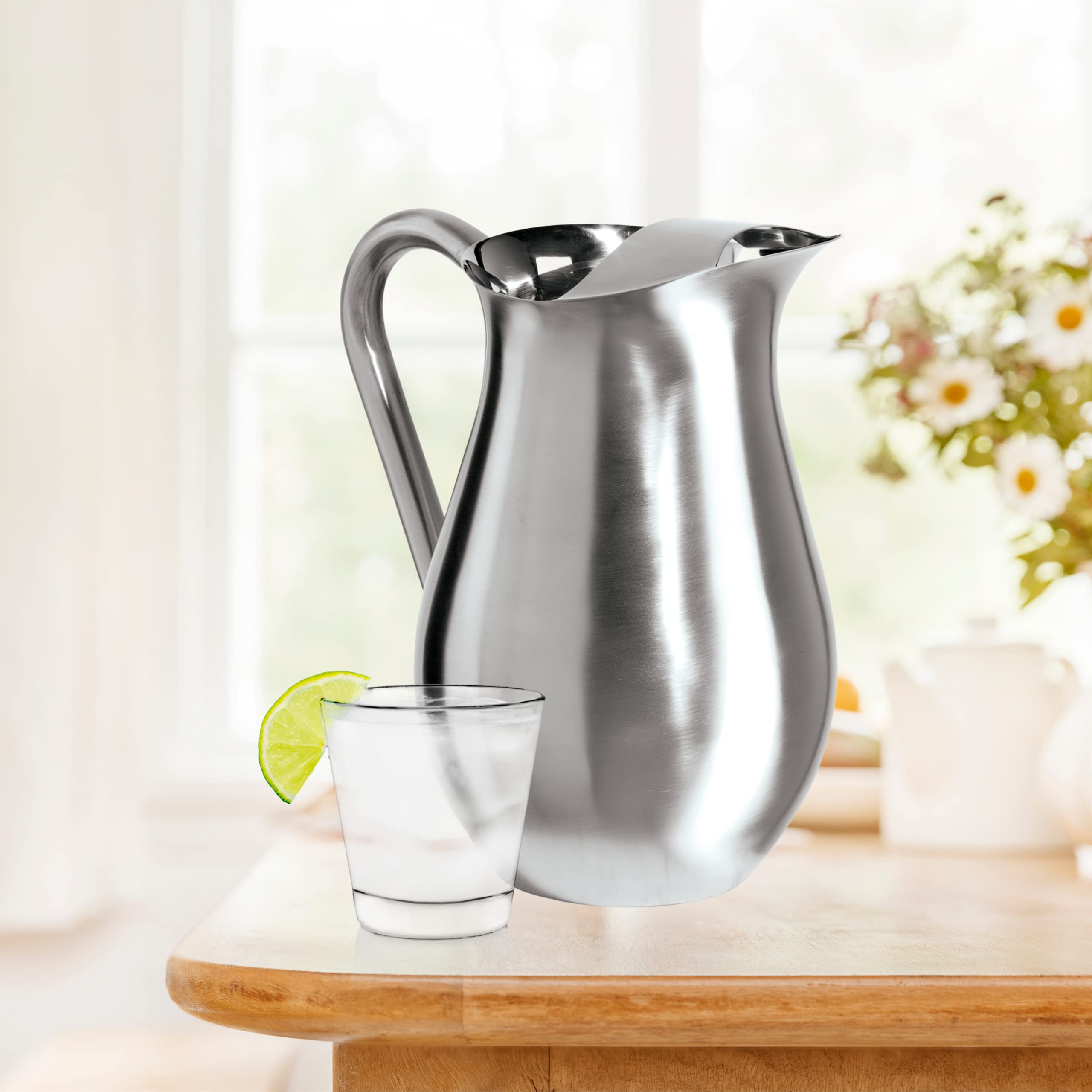 Foto 5 pulgar | Pitcher Oggi De Agua De Acero Inoxidable Con Protector De Hielo, 2 Litros Y 68 Onzas - Venta Internacional.