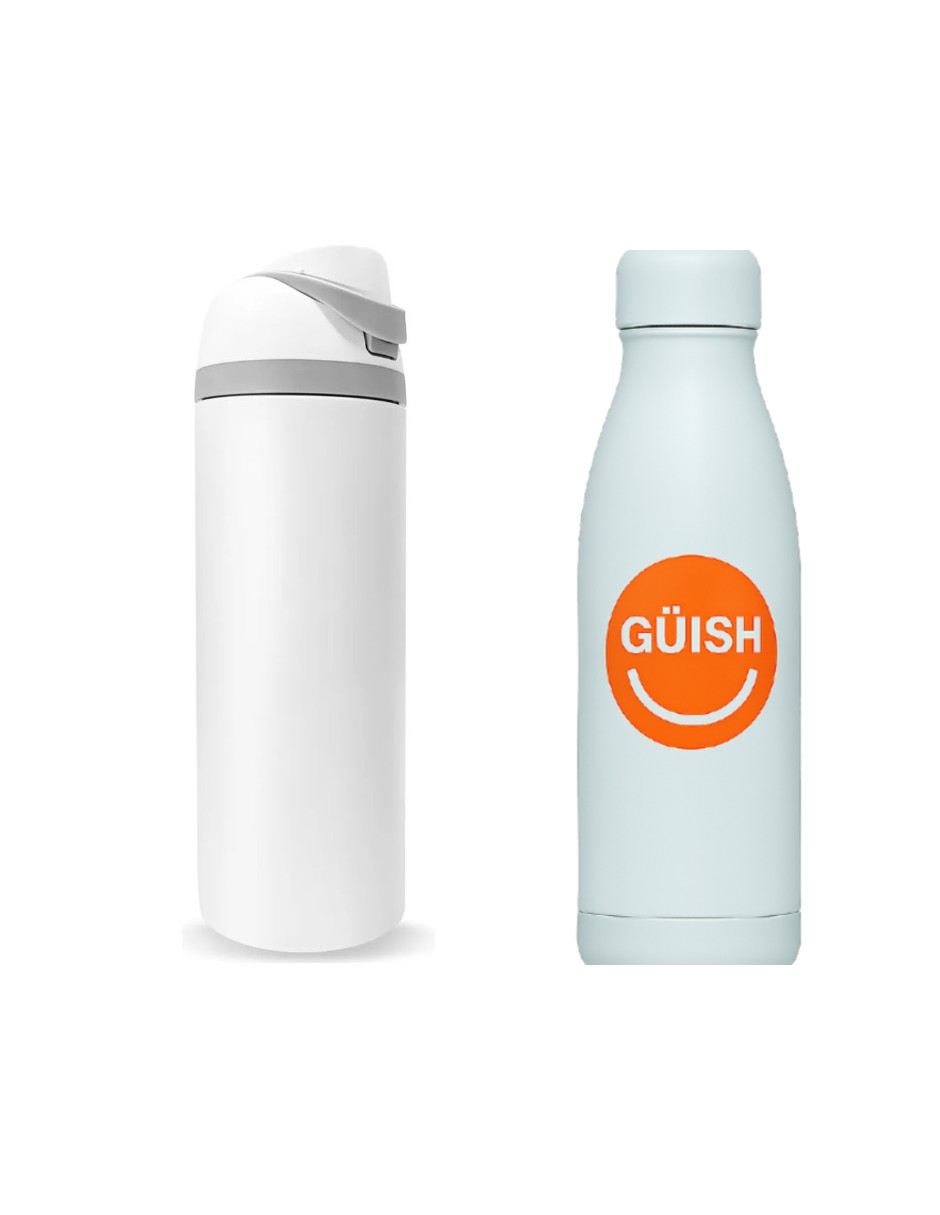Foto 2 pulgar | Termo De Acero Inoxidable Dos Maneras De Beber Blanco + Gratis Termo Güish De Regalo