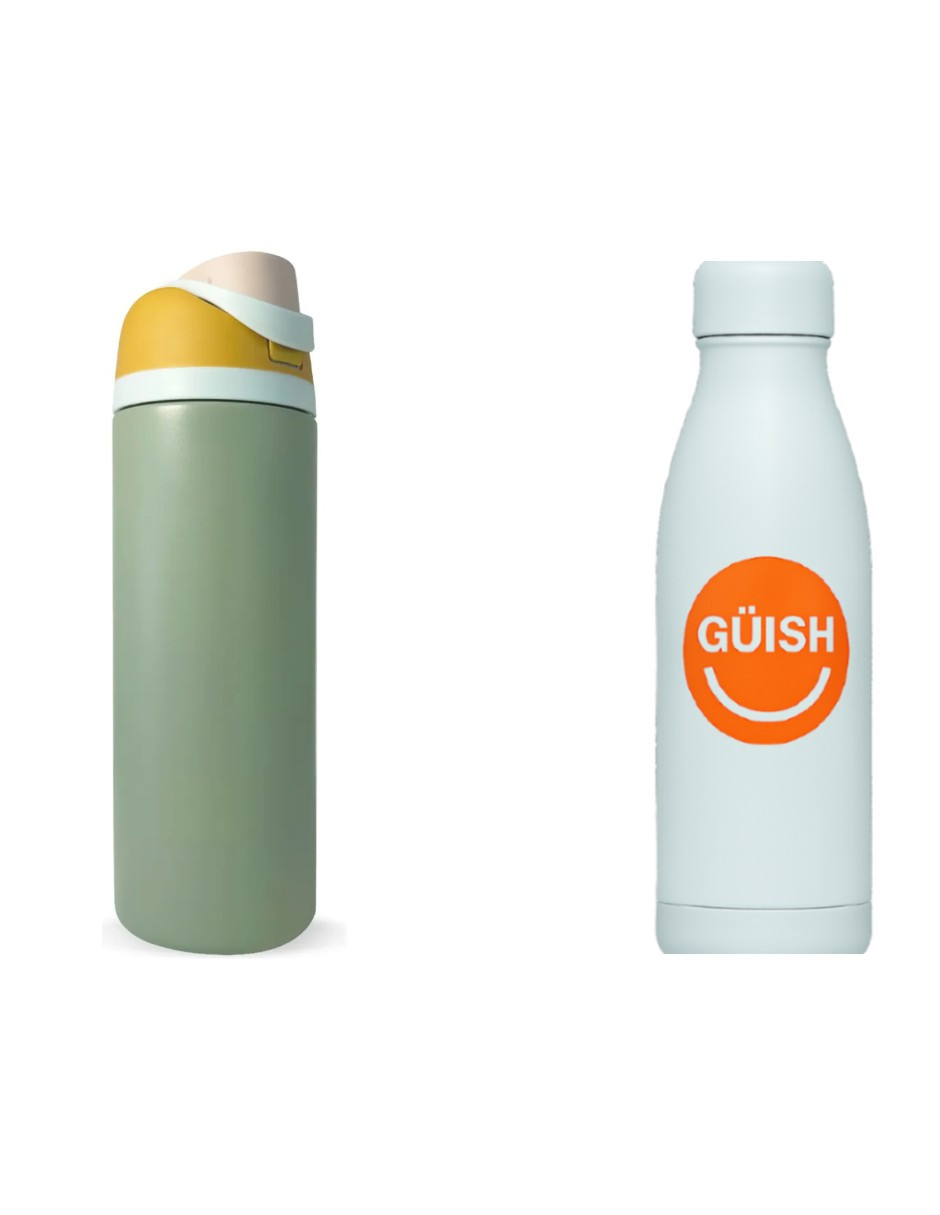 Foto 2 pulgar | Termo De Acero Inoxidable Dos Maneras De Beber + Gratis Termo Güish De Regalo