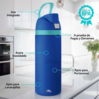 Foto 2 | Magma Life Termo Acero Inoxidable 946ml(32oz), Material Seguro Y Resistente, Tapa Con Botón Y Cerradura, Asa Integrada