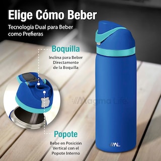 Foto 4 | Magma Life Termo Acero Inoxidable 946ml(32oz), Material Seguro Y Resistente, Tapa Con Botón Y Cerradura, Asa Integrada