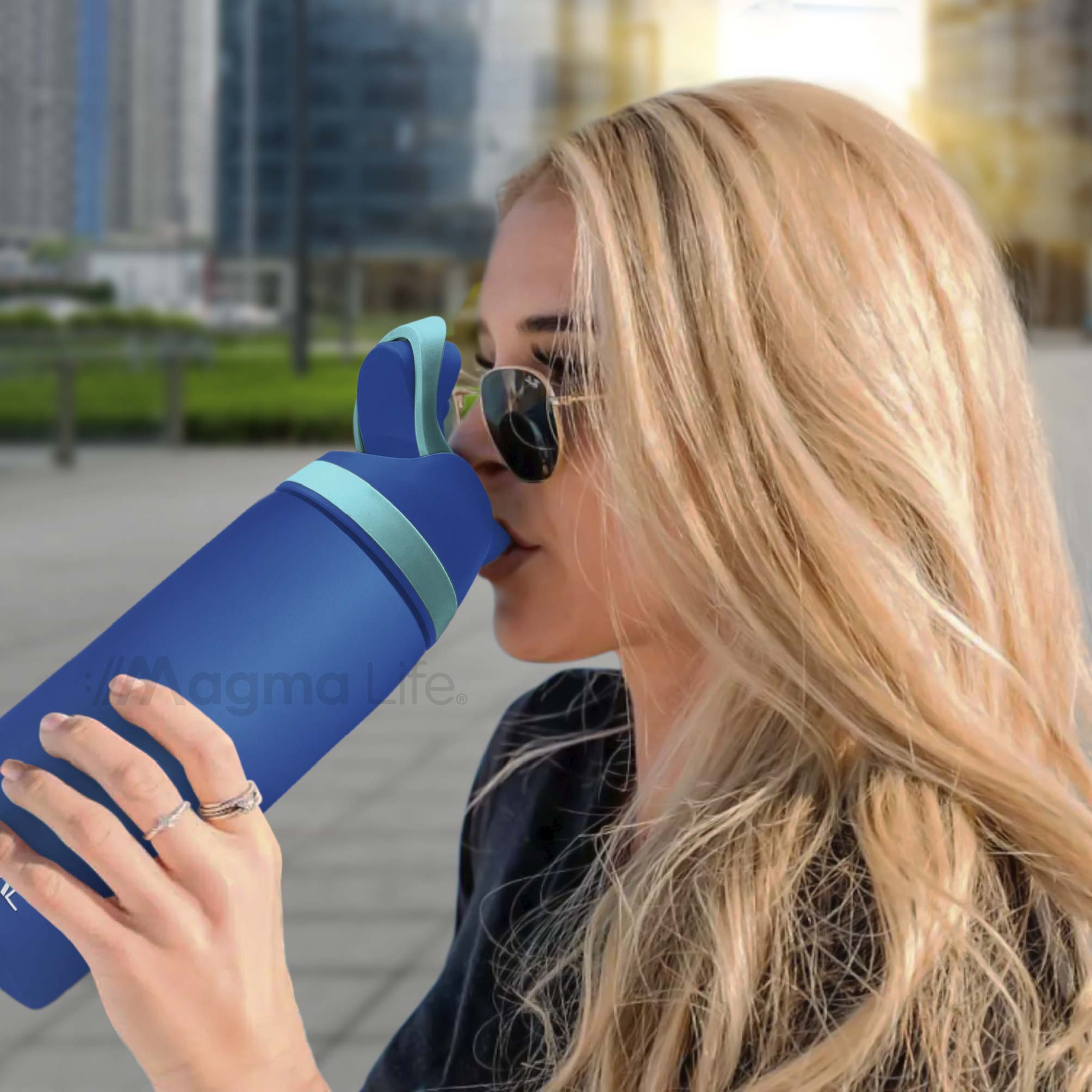 Foto 6 | Magma Life Termo Acero Inoxidable 946ml(32oz), Material Seguro Y Resistente, Tapa Con Botón Y Cerradura, Asa Integrada