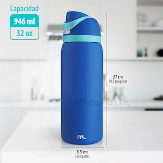Foto 7 | Magma Life Termo Acero Inoxidable 946ml(32oz), Material Seguro Y Resistente, Tapa Con Botón Y Cerradura, Asa Integrada