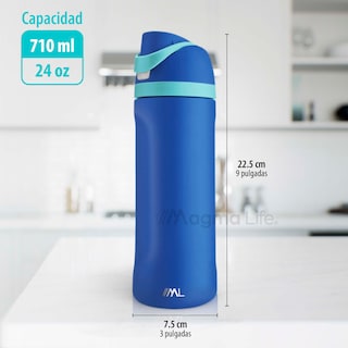 Foto 7 | Magma Life Termo Acero Inoxidable 710ml(24oz), Material Seguro Y Resistente, Tapa Con Botón Y Cerradura, Asa Integrada