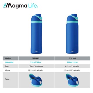 Foto 8 | Magma Life Termo Acero Inoxidable 710ml(24oz), Material Seguro Y Resistente, Tapa Con Botón Y Cerradura, Asa Integrada